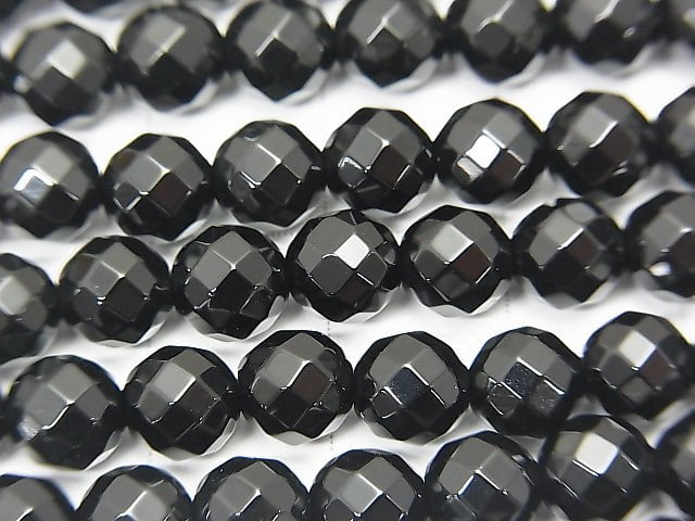 1strand $5.79! Onyx 64Faceted Round 6mm 1strand (aprx.15inch/37cm) - wholesale gemstone beads, gemstones - kenkengems.com