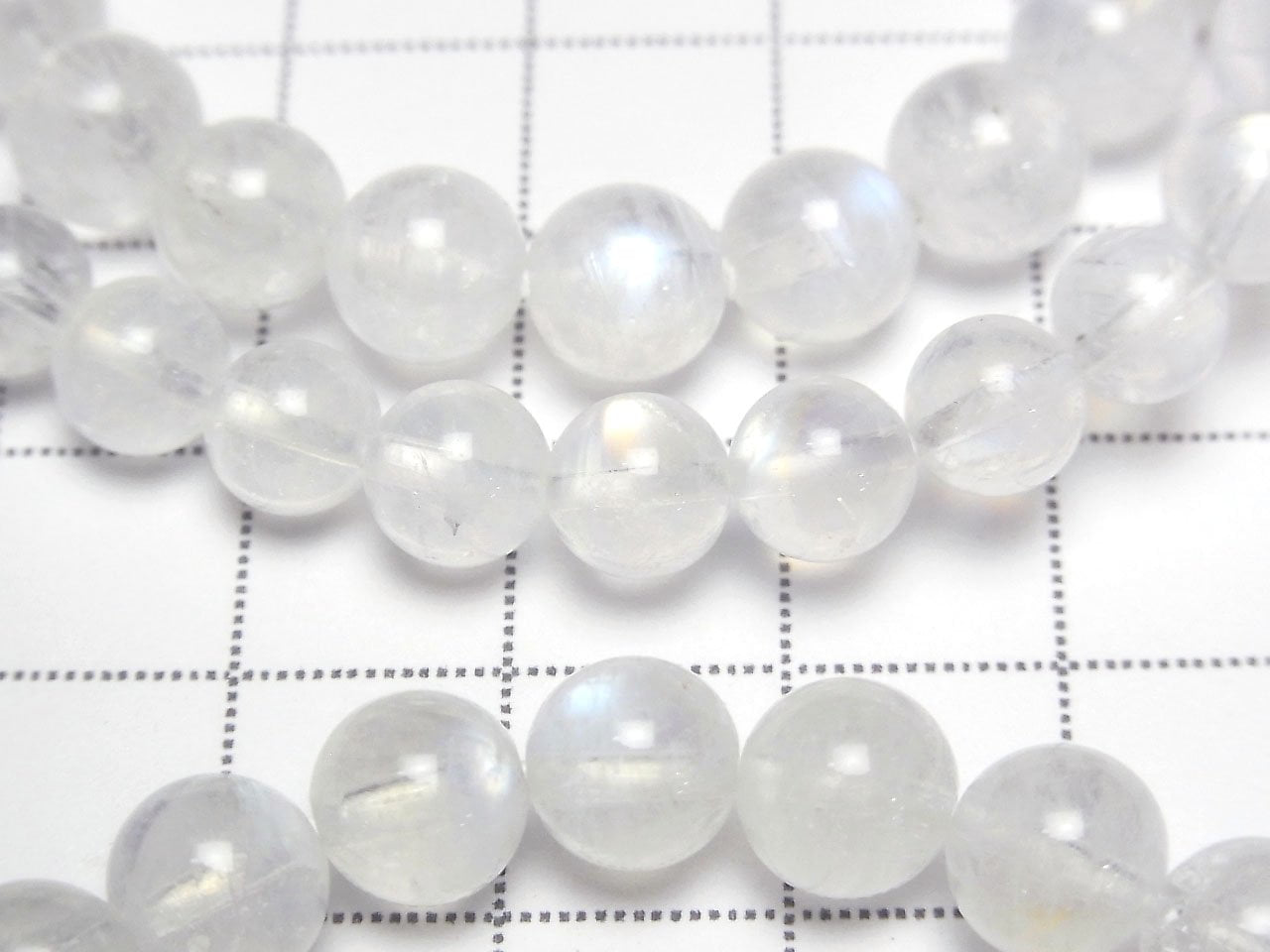 彩虹月光石 AAA 級圓珠 7-7.5毫米 手鍊