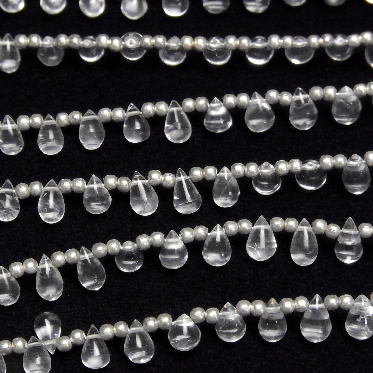 High Quality Hyalite Opal AAA- Drop (Smooth) 1strand beads (aprx.7inch/18cm)
