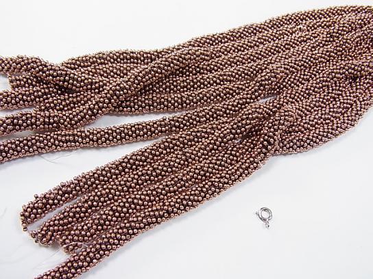 Copper Rondelle 7x7x1.5 Oxidized Finish half or 1strand beads (aprx.7inch/18cm)
