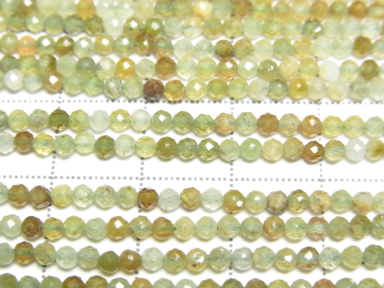 High Quality! Grossular Garnet AA+ Semi Faceted Round 2mm 1strand beads (aprx.15inch/37cm)