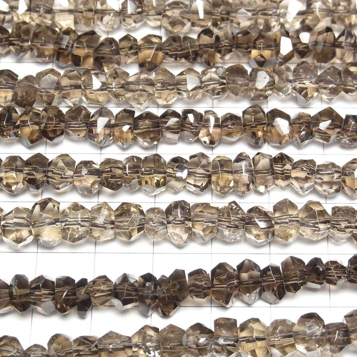 High Quality! Smoky Quartz AAA Faceted Nugget half or 1strand beads (aprx.15inch/38cm)