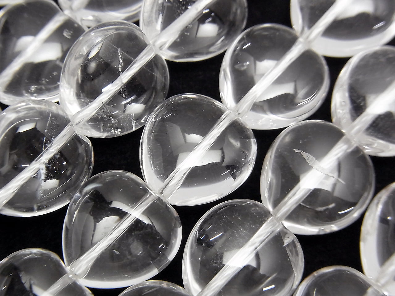 Crystal Quartz AAA Vertical Hole Heart 12x12mm 1/4 or 1strand beads (aprx.15inch/37cm)