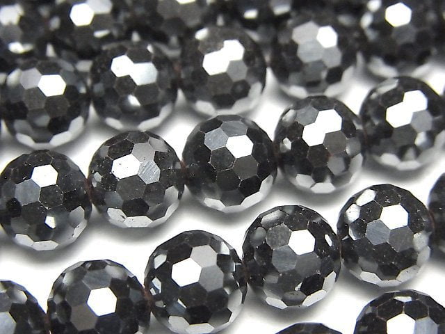 High Quality! Hematite 128Faceted Round 10mm 1strand beads (aprx.15inch/37cm)