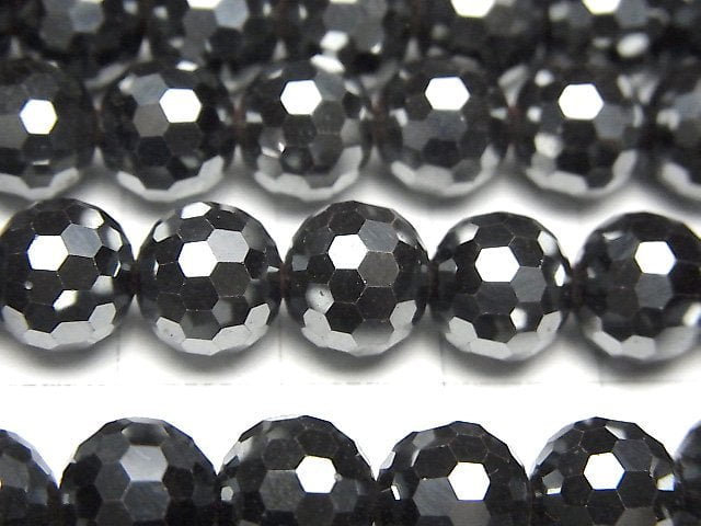 High Quality! Hematite 128Faceted Round 10mm 1strand beads (aprx.15inch/37cm)