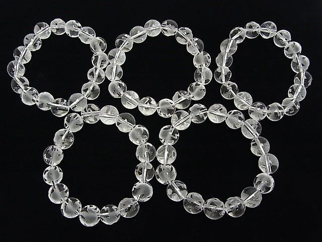 Griffin's Carved! Crystal Quartz AAA Round 10mm,12mm,14mm half or 1strand beads (Bracelet)