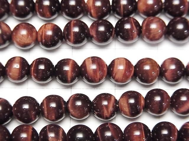 Red Tiger's Eye AAA Round 6mm 1strand beads (aprx.15inch/38cm)