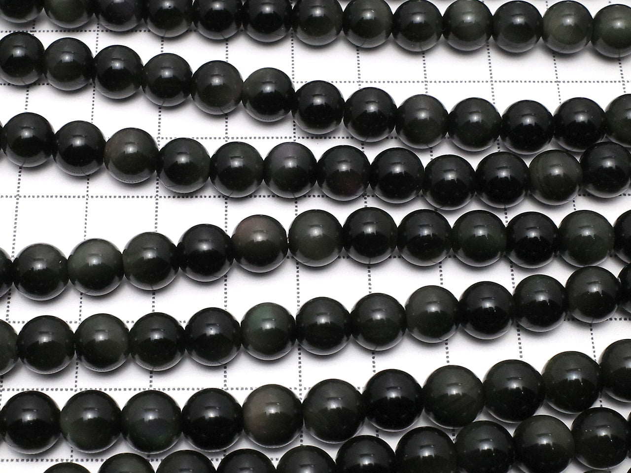 1 fil 5,79 $ ! Obsidienne Arc-en-Ciel AAA Ronde 8mm 1 fil de perles (env. 15 pouces / 37cm)