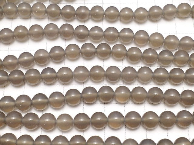 Gray Onyx AAA Round 8mm 1strand beads (aprx.14inch / 35cm)