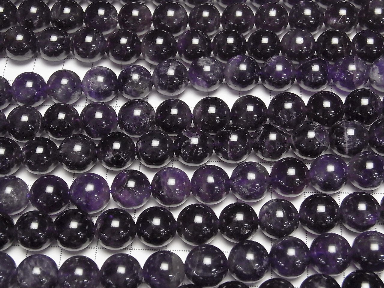 Amethyst AA+ rund 12mm halb oder 1strang Perlen (ca. 15 Zoll / 37 cm)