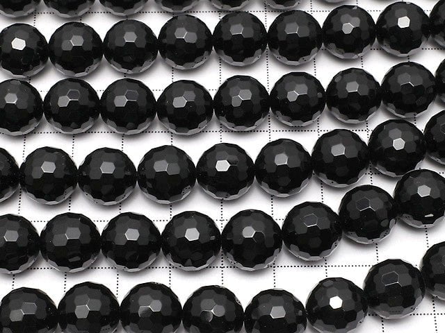 Onyx 128Faceted Round 12mm 1strand beads (aprx.15inch/38cm)