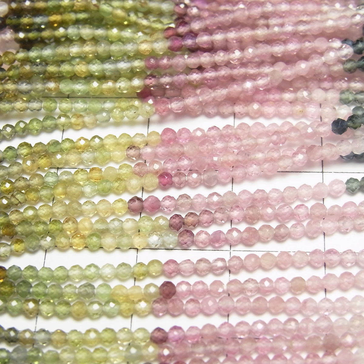 High Quality! Multicolor Tourmaline AAA- Faceted Round 2mm 1strand beads (aprx.12inch / 30cm)