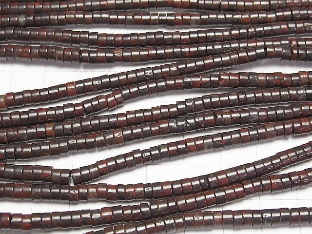 Mohn-Jaspis Rondelle (Heishi) 4x4x2mm 1Strang Perlen (ca. 14Zoll/35cm)