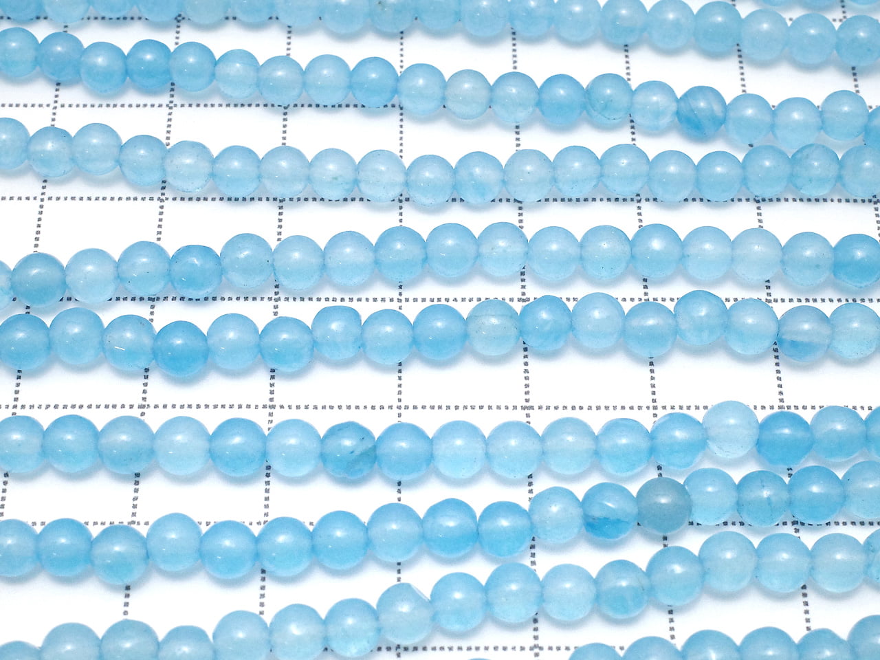 Blue Jade Round 4mm 1strand beads (aprx.14inch/35cm)