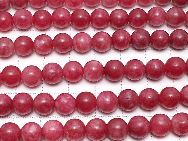 Red Jade Round 8mm 1strand beads (aprx.15inch/36cm)