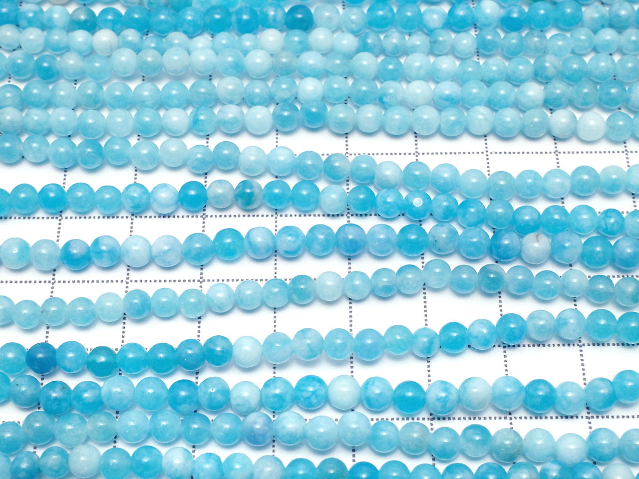 Blue Jade Round 4mm 1strand beads (aprx.15inch / 37cm)