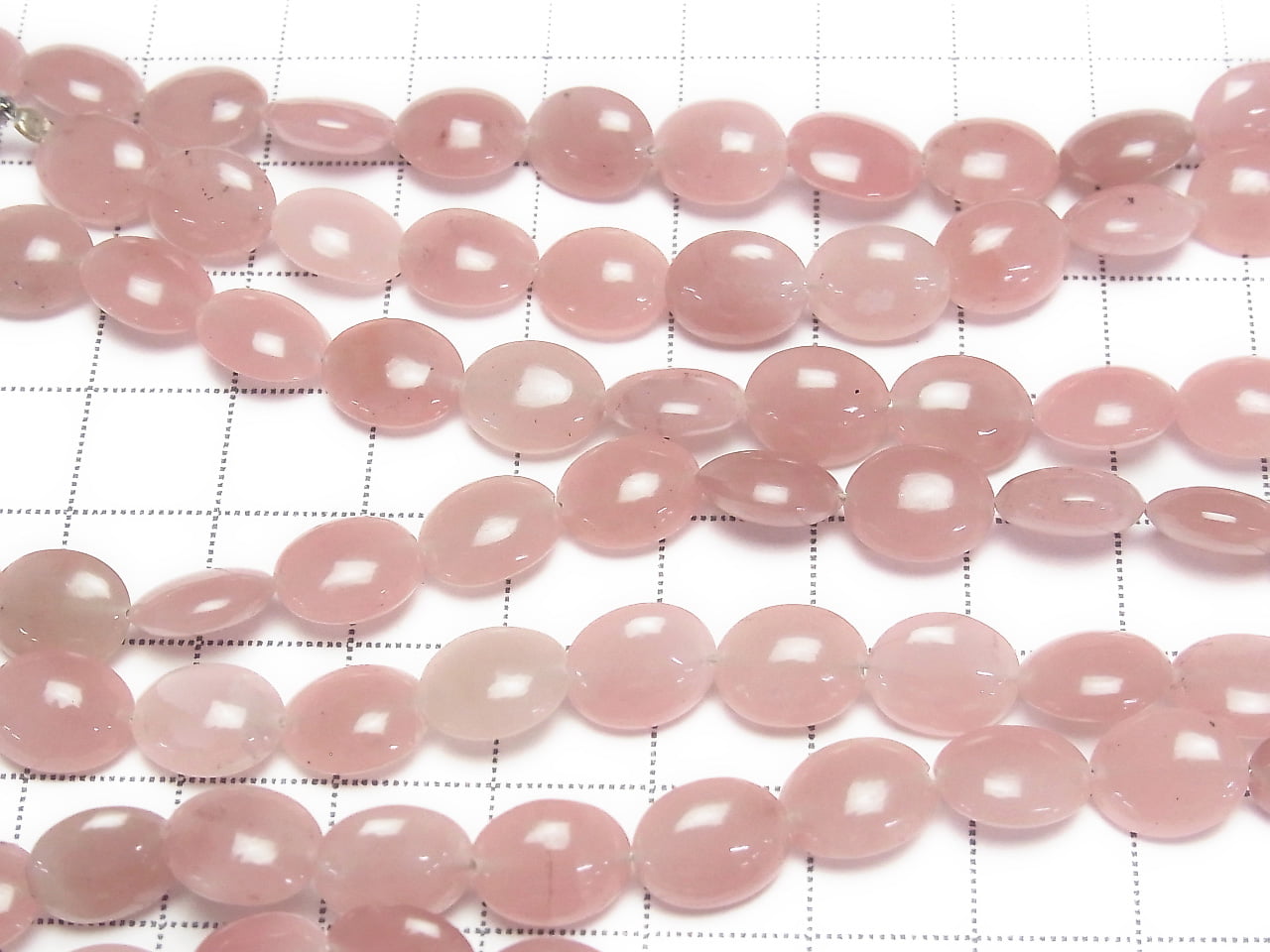 Guava Quartz AAA- Oval 10x8mm half or 1strand beads (aprx.7inch/18cm)