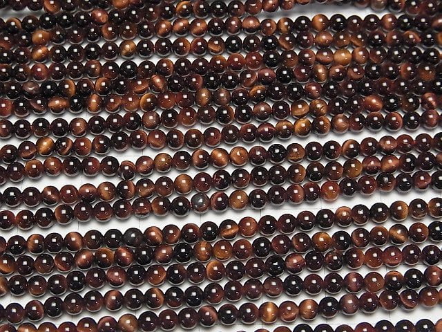 Red Tiger's Eye AAA Round 3mm 1strand beads (aprx.15inch/38cm)