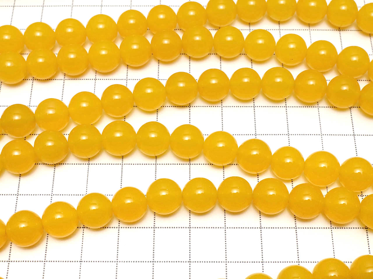 Calcédoine Jaune Ronde 10mm 1 fil perles (environ 15 pouces / 35 cm)