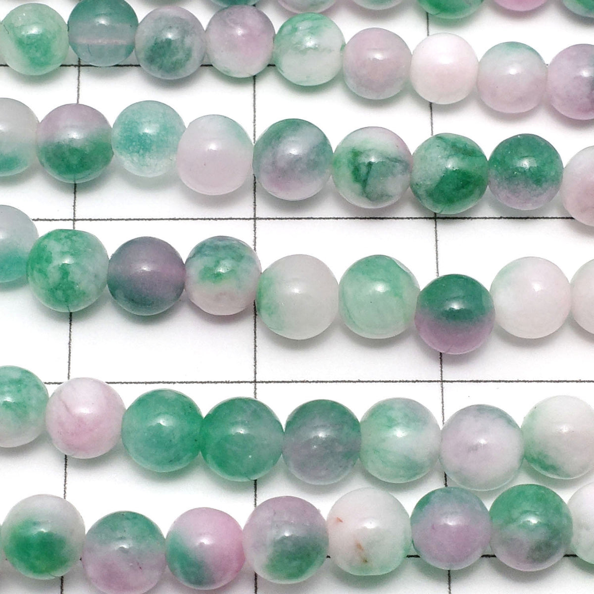Purple x Green Jade Round 4mm 1strand beads (aprx.15inch / 38cm)