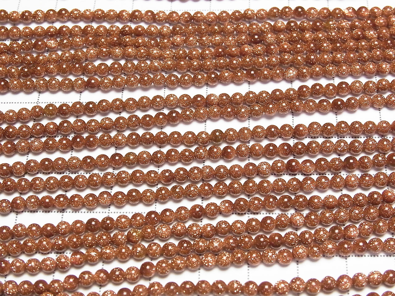 金沙石圓珠 3mm 1串 (約15英吋/36公分)