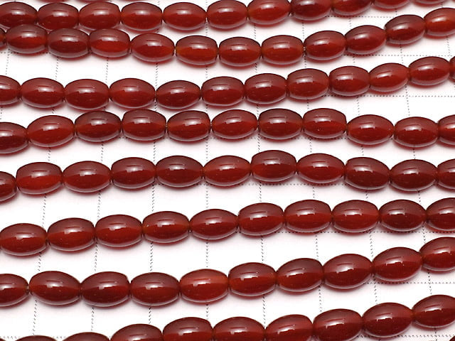 Red Agate AAA Rice 9 x 6 x 6 mm 1strand beads (aprx.15 inch / 36 cm)