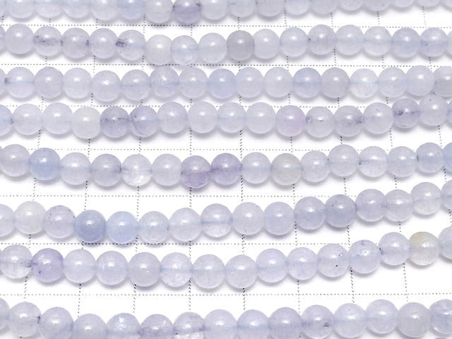Blue color Jade Round 6mm 1strand beads (aprx.14inch/34cm)