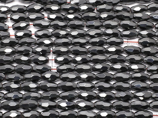 Magnetic! Hematite Faceted Rice 6x4mm x4mm 1strand beads (aprx.15inch/38cm)