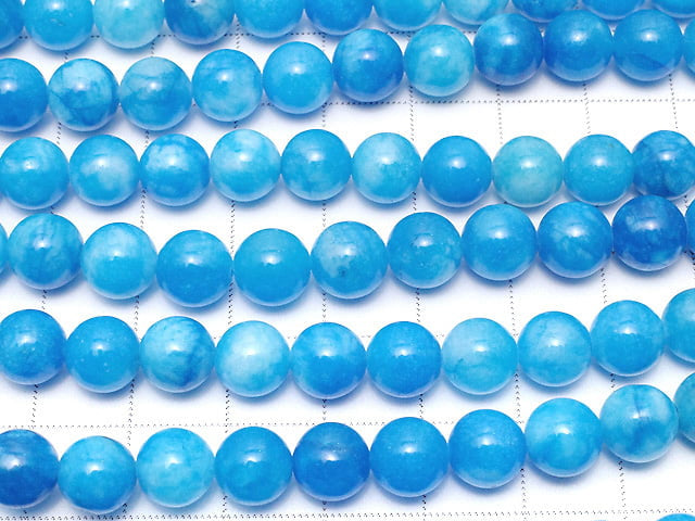 Blue Jade Round 8mm 1strand beads (aprx.15inch / 36cm)