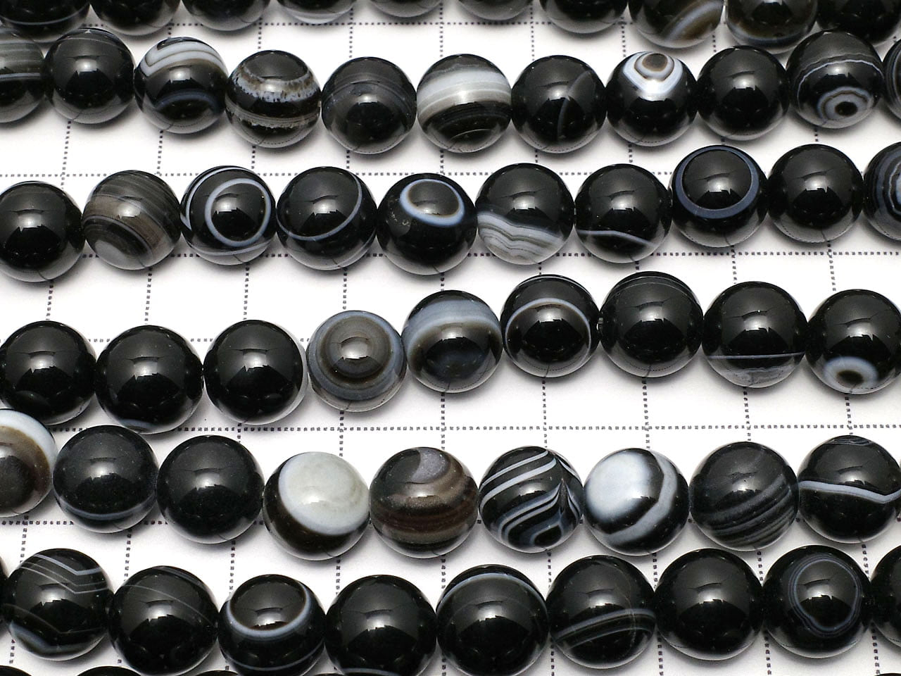 西藏瑪瑙(眼石瑪瑙)圓珠 10mm 1串珠子 (約15英吋/36公分)