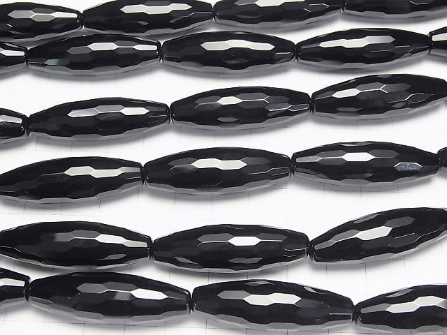Onyx Facettierte Reiskorn 40x10x10mm halbe oder 1Strang Perlen (ca. 15 Zoll / 38 cm)