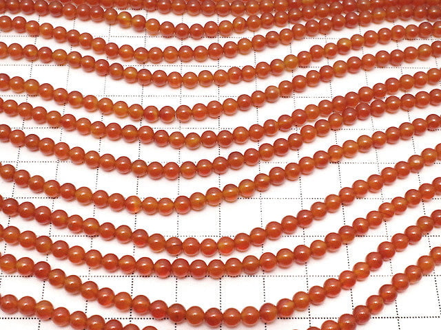 Carnelian AAA Round 4mm 1strand beads (aprx.15inch / 36cm)