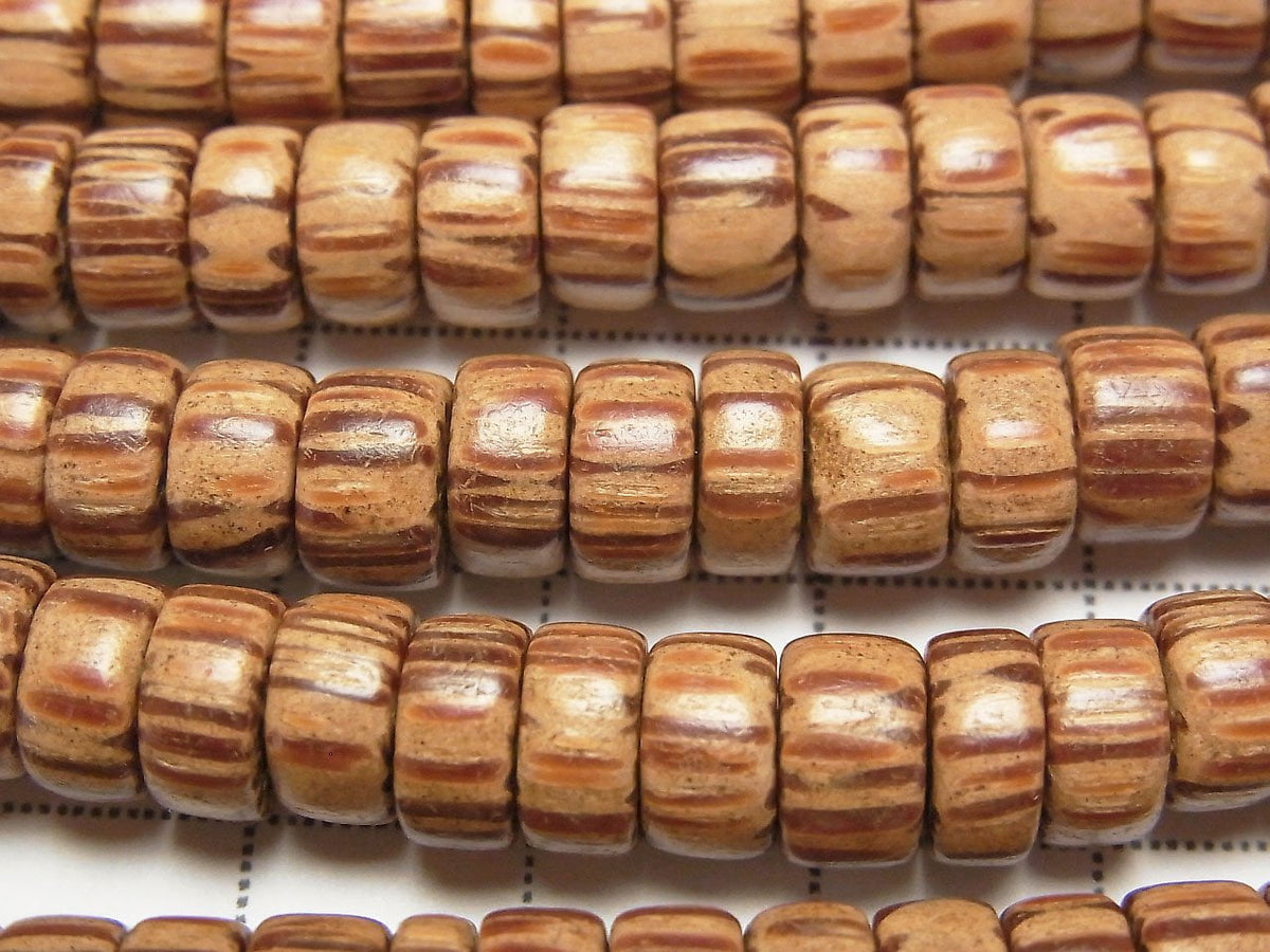 1 Strang $3.79! Palmholz-Rondelle (Röhre) 8x8x4mm 1 Strang Perlen (ca. 15 Zoll/38 cm)