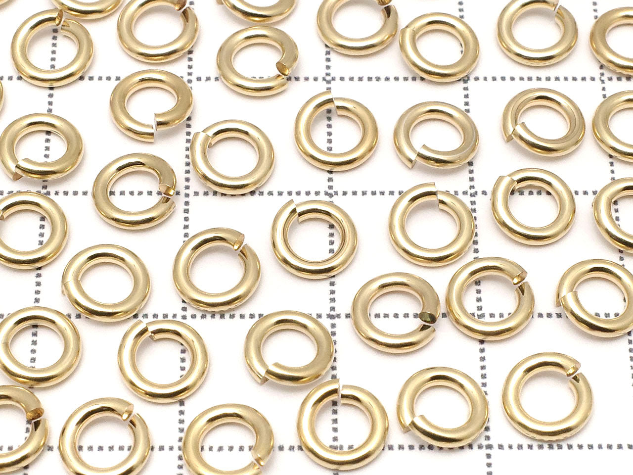Choisissez votre taille ! Anneaux brisés 1,2 mm 14KGF (5 pièces)