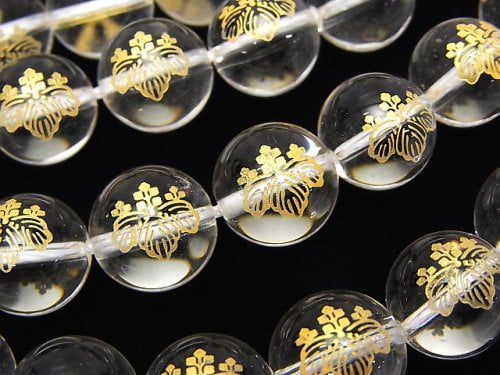 Carving, Crystal Quartz, Round Gemstone Beads