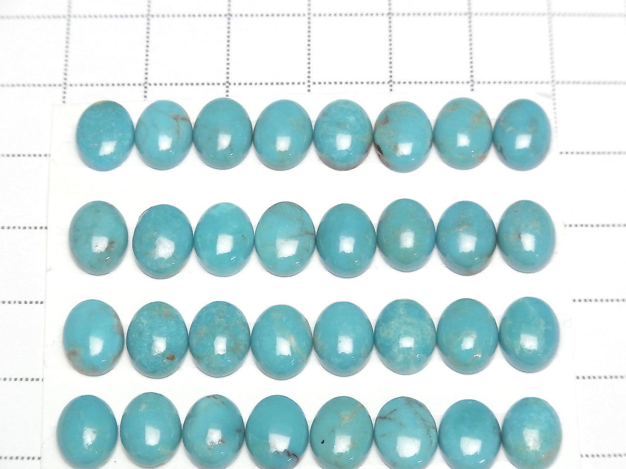 Turquoise AAA- Oval Cabochon 9x7mm 2pcs