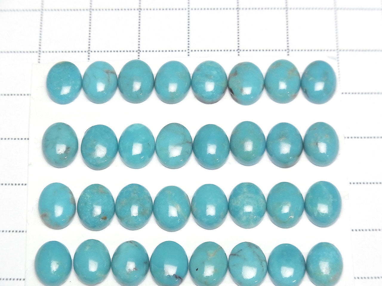 Türkis AAA- Oval Cabochon 9x7mm 2 Stück