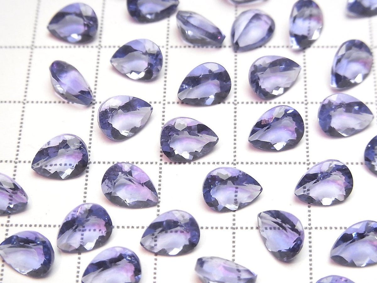 High Quality color change Fluorite AAA Loose stone Pear Shape Faceted 8x6mm 2pcs