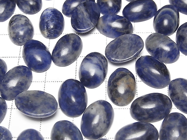 Sodalite AA++ Oval Cabochon 14x10mm 2pcs