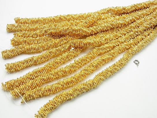Copper Rondelle 8x8x2mm 18KGP half or 1strand beads (aprx.7inch/18cm)