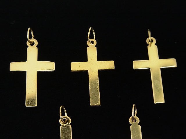 14KGF Charm 21.5 x 12.5 mm Cross 1 pc $5.79