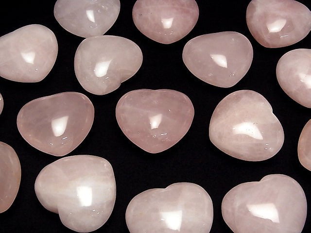 Rosenquarz AA+ unbohrtes Herz 40x45mm 1 Stück