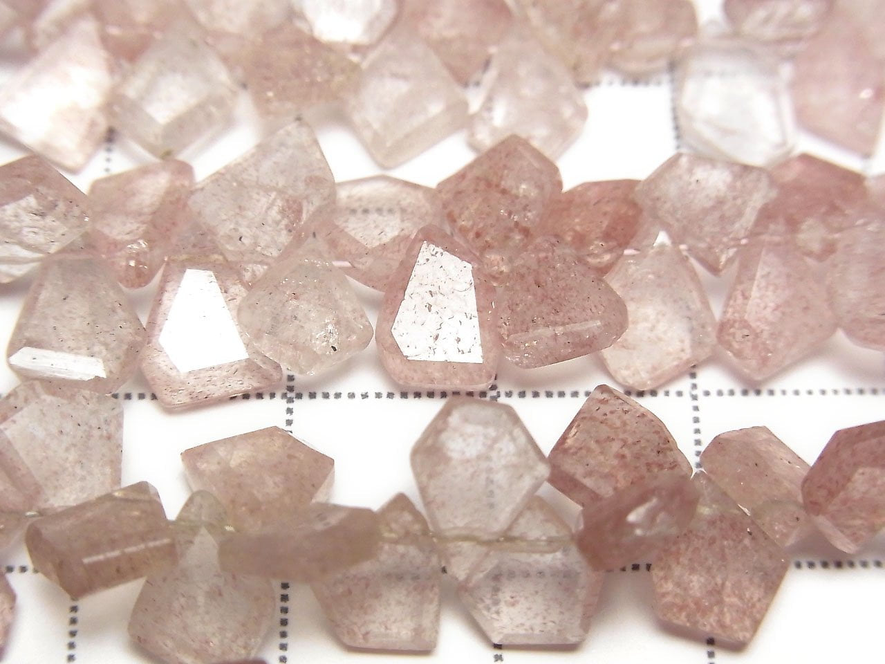 Pink Epidote AA++ Rough Slice Faceted half or 1strand beads (aprx.7inch / 18cm)