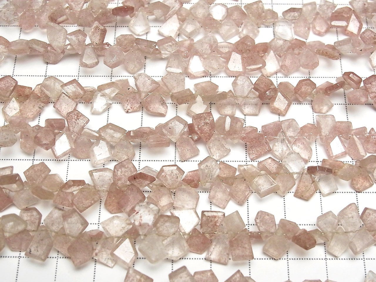 Pink Epidote AA++ Rough Slice Faceted half or 1strand beads (aprx.7inch / 18cm)