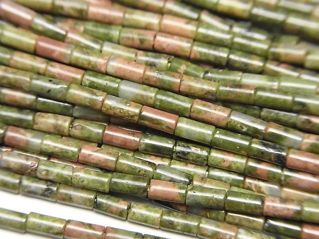 獨山玉管珠 4x2x2mm 一串 (約15英吋/36公分)