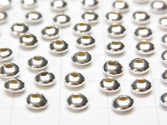 Silver925 Rondelle 2mm,2.5mm,3mm,4mm,5mm No coating 5pcs