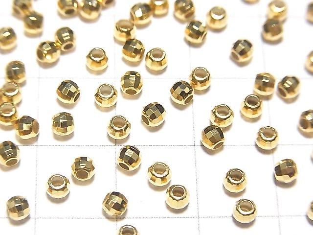 Silver925 Faceted Round 3mm 18KGP 10pcs