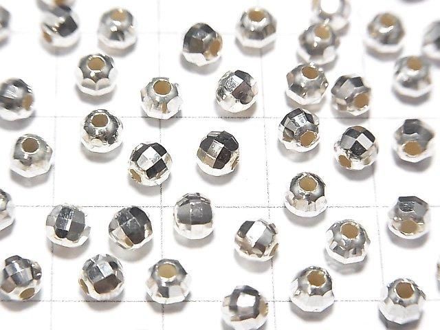 Silver925 Faceted Round 4mm No coating 10pcs