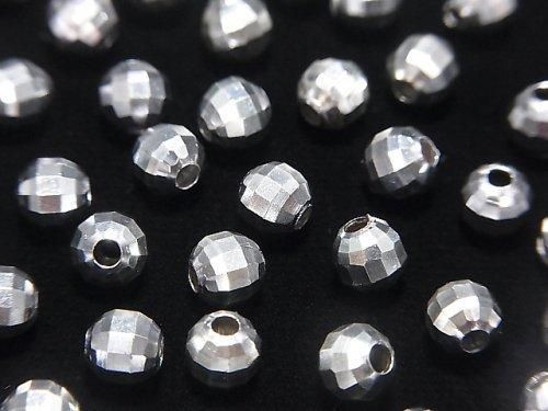 Silver925 Faceted Round 5mm No coating 5pcs