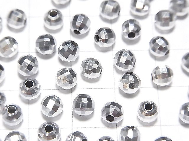 Silver925 Faceted Round 5mm No coating 5pcs